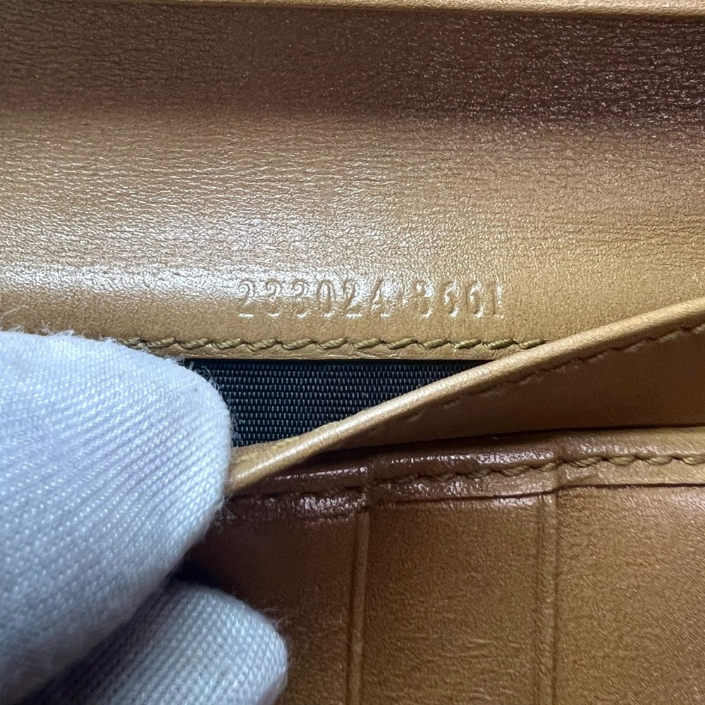GUCCI Long Wallet with G Charm GG Canvas Leather in Beige - Picture 10 of 13
